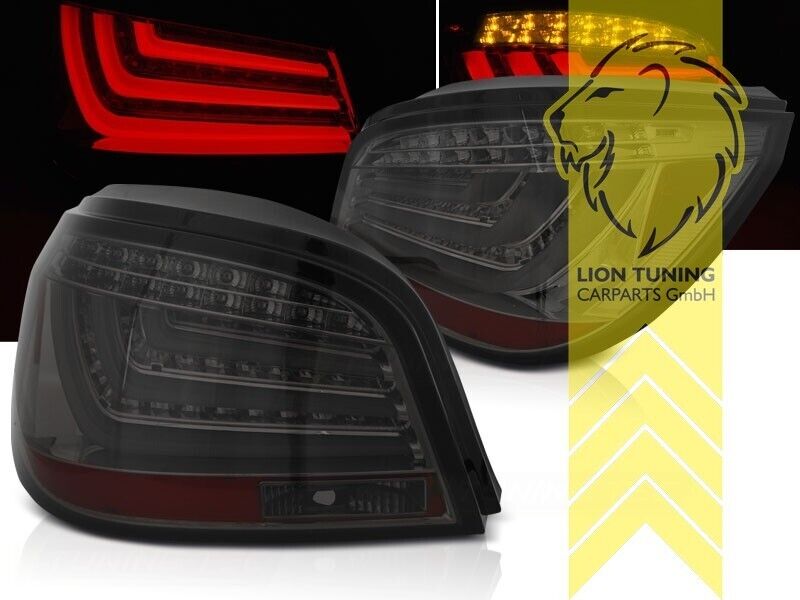 LT LED DRL Lightbar Rear Tail Lights BMW 5 Series E60 03-07 smoke LHD