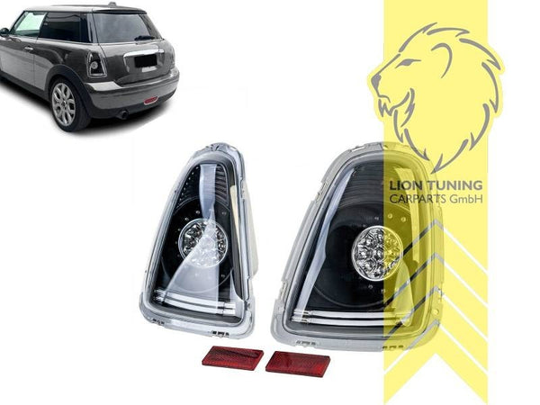 LT Pair LED Lightbar Rear Lights Tail Mini Cooper One R57 R57 Black 06-10 JCW