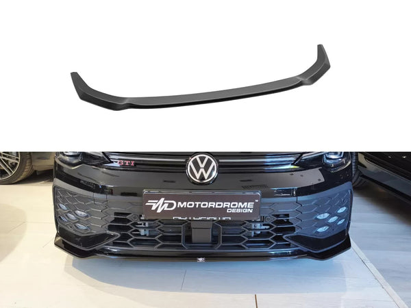 Motordrome Front Bumper Splitter  Golf Mk8 Facelift GTI GTE R-Line Black Gloss