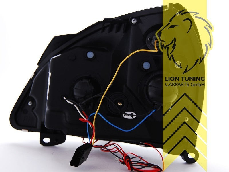 LT LED DRL Halo Ring Headlights Renault Clio MK2 2 B CB LB S 01-05 black LHD