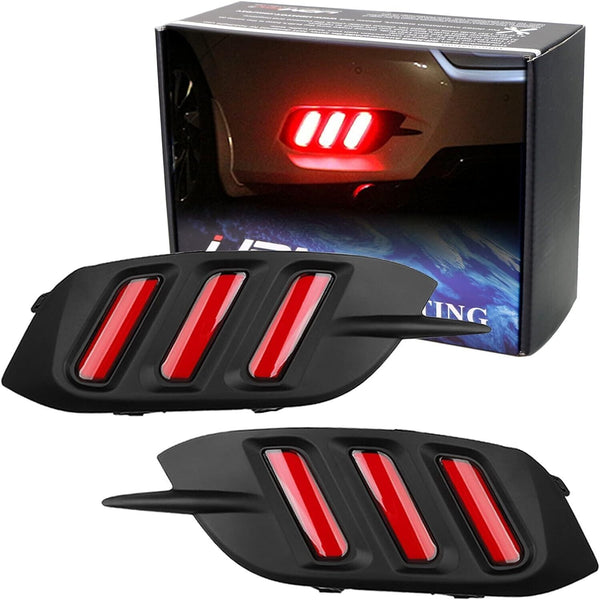 JDM Red LED DRL Lightbar Rear Bumper Reflector Light Civic X 10 GenX 16+ Saloon