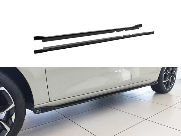 Motordrome Side Skirts Extensions V.2 Seat Leon Mk4 FR Cupra Leon Mk1 Gloss Black