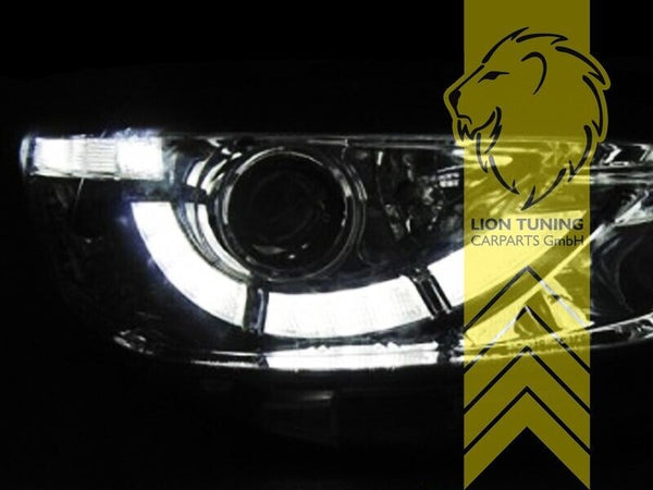 LT LED DRL Halo Lightbar Headlights Mazda CX5 KE GH 11-15 black LHD