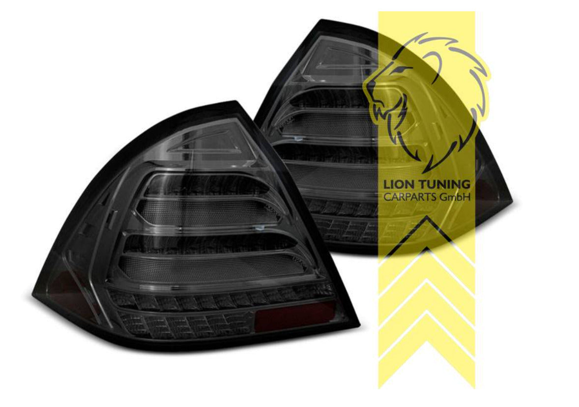 LT Pair LED Lightbar DRL Rear Lights Mercedes W203 Limo C-Class black Dynam LHD