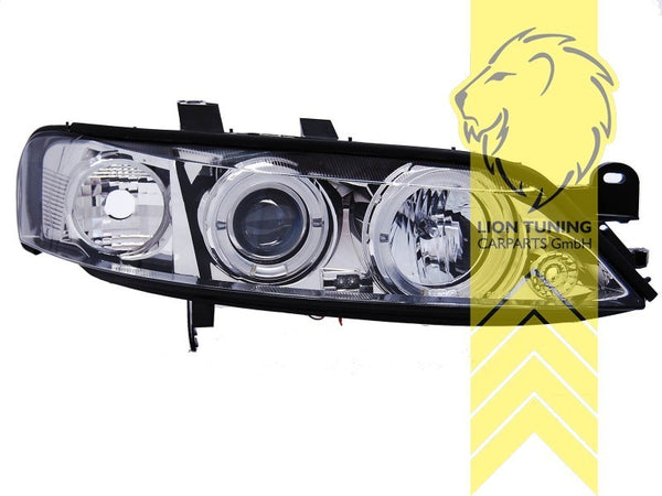 LT Pair LED Halogen Halo Ring Headlights Opel Vectra B 99-02 sedan caravan LHD
