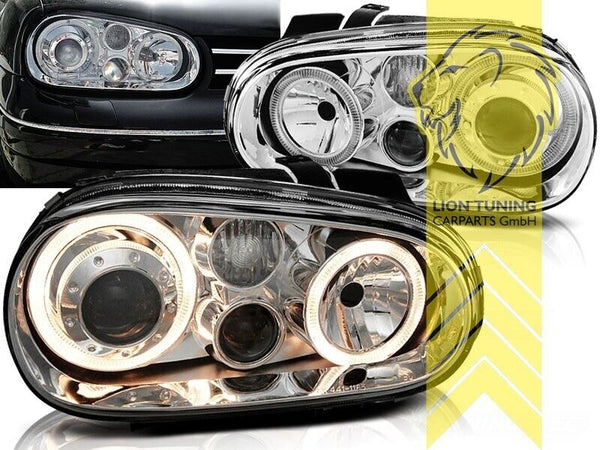 LT LED DRL Halo Lightbar Headlights VW Golf 4 Limousine Variant Cabrio 97-06 LHD