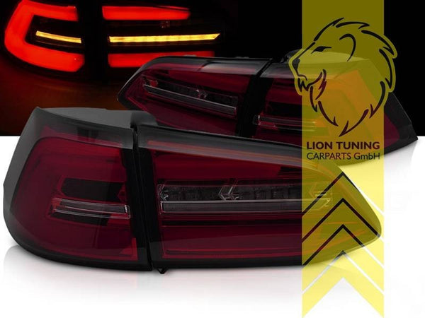 LT Pair LED DRL Lightbar REAR LIGHTS Tail VW Golf 7 Vari Facelift red black LHD