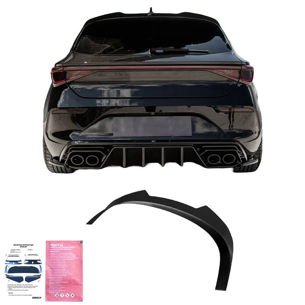 OW Rear Roof Spoiler Wing Seat CUPRA Leon 2020+ ABS Gloss Black