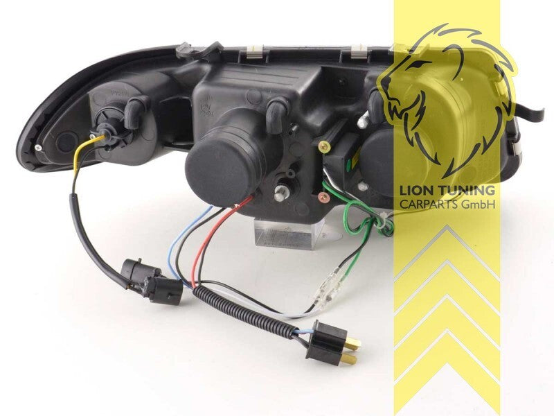 LT Set LED DRL Lightbar Halo Headlights Opel Vauxhall Astra F 91-94 Chrome LHD