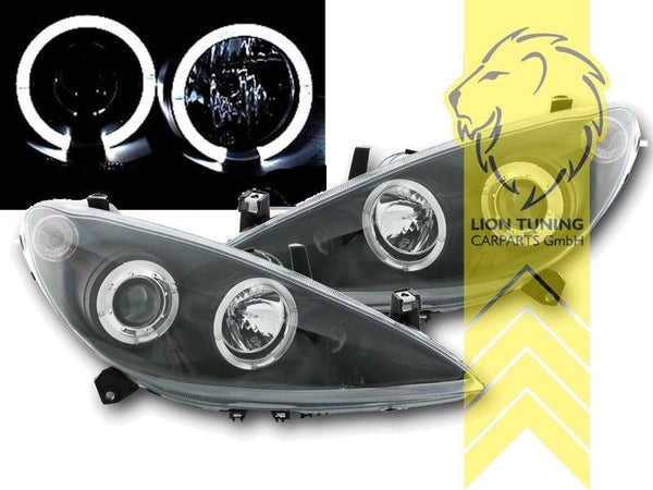 LT Pair LED DRL Halo Headlights Peugeot 307 307CC Cabrio SW Break 3A/C 3B 3H LHD