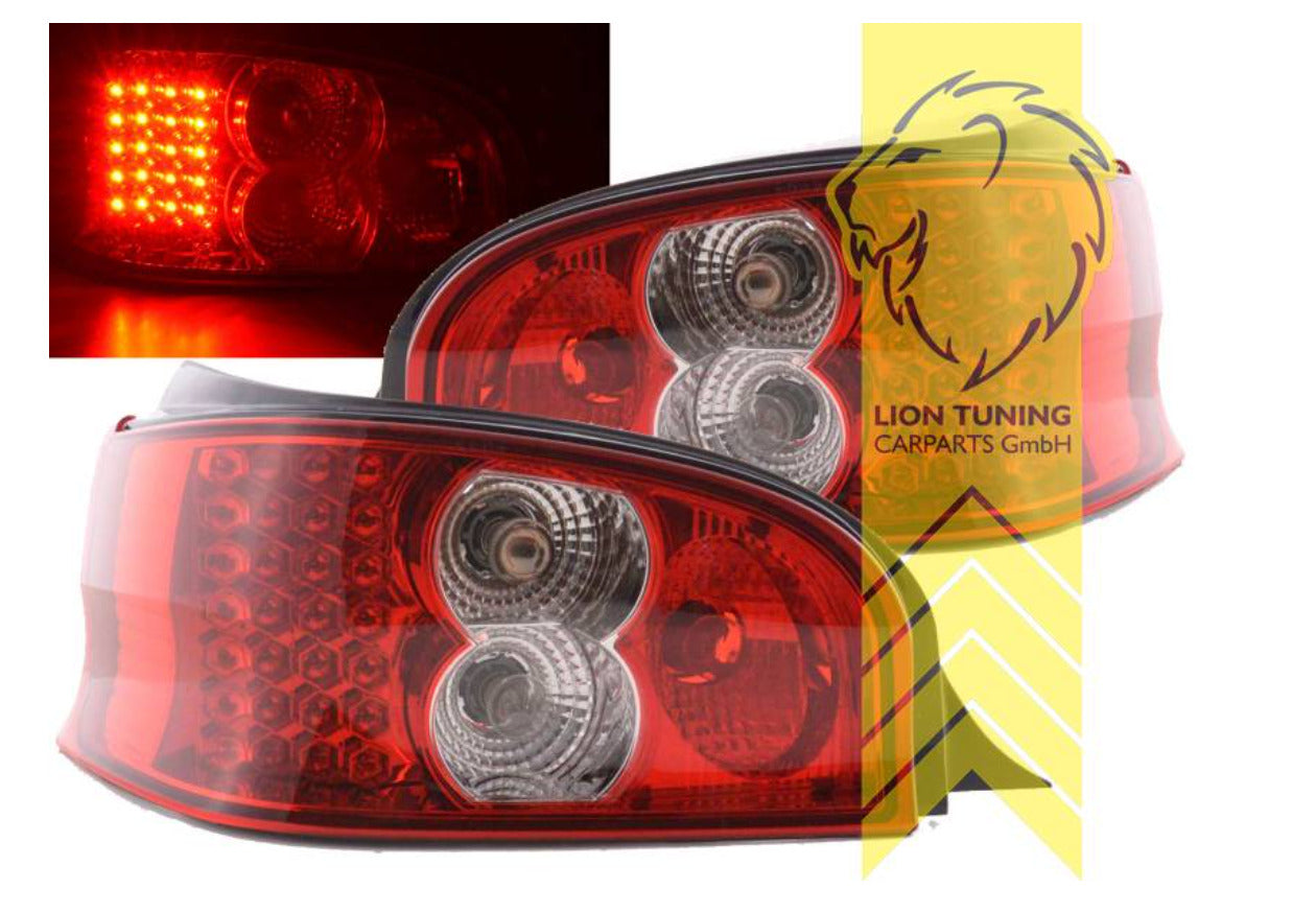 LT Pair Halogen Rear lights Tail Lamps Citroen Saxo Red Clear S0 S1 1 96-99 LHD