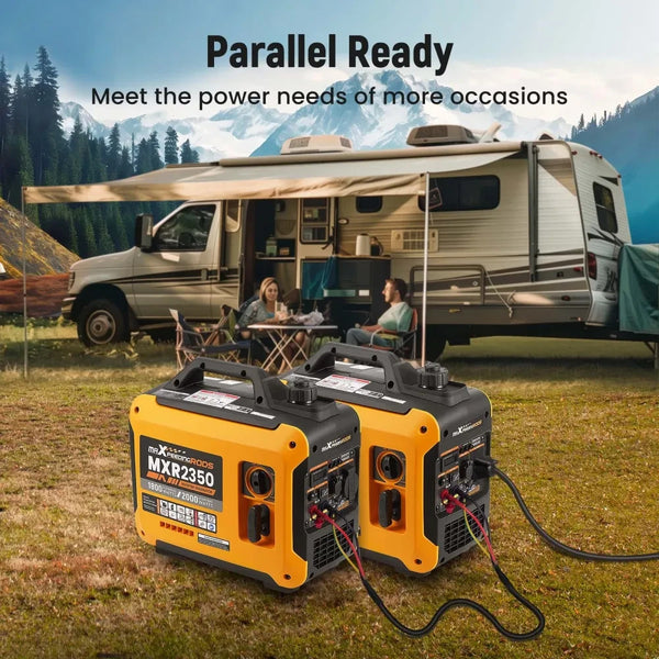 MXPR Generator Petrol Inverter 3500W Portable 22kg RV SUV Camping Home Backup
