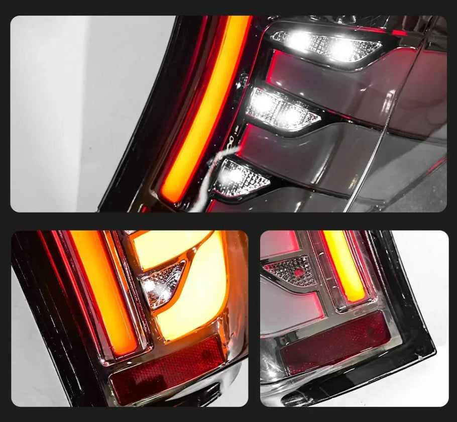 TYPY Pair Ford Ranger 12-22 LED Dynamic Rear Lights Tail Lamps Dynamic Tail LHD
