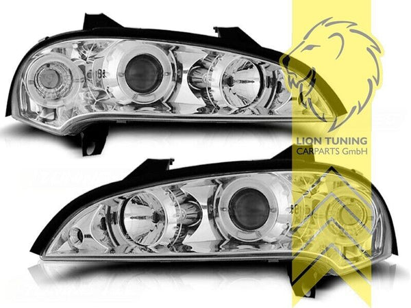 LT Pair LED DRL Lightbar Headlights Opel Vauxhall Tigra A 1 94-00 chrome LHD