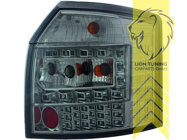 LT Pair LED Lightbar Rear Lights Tail Audi A4 B6 8E 01-04 Avant black smoke LHD