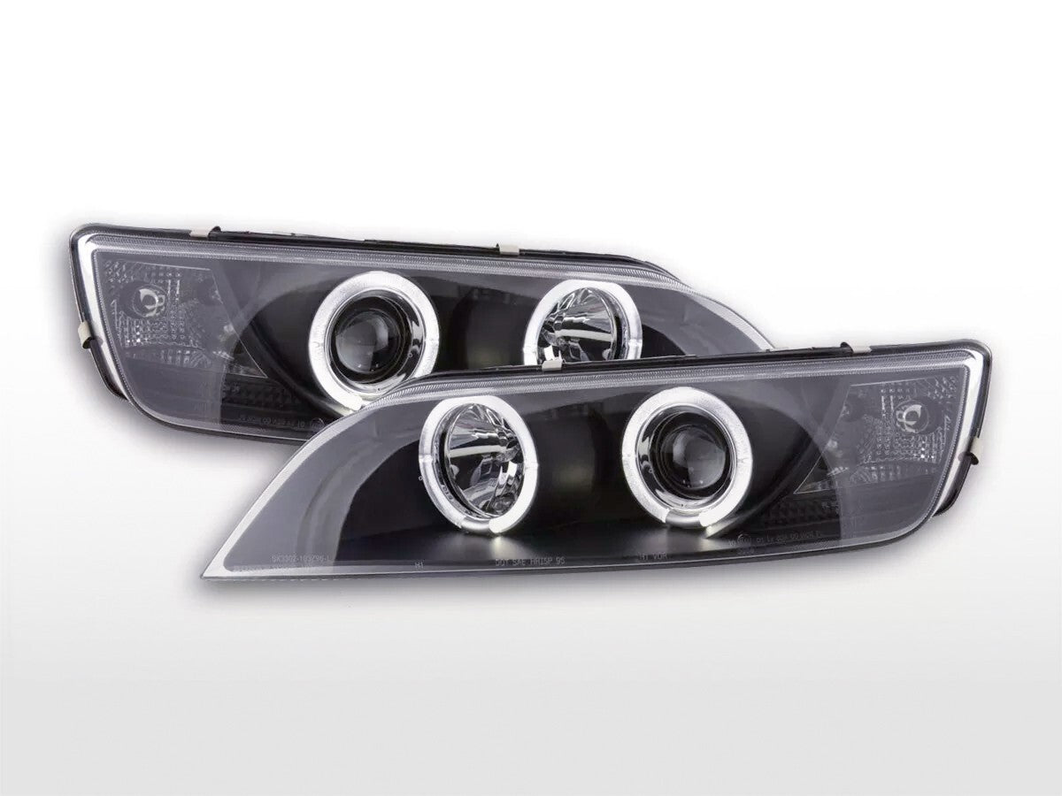 UK FK Pair LED DRL Lightbar Halo Angel Eye Headlights BMW Z3 E37 96-02 black LHD