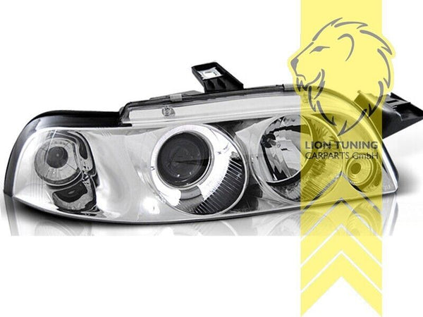 LT Pair LED DRL Lightbar Headlights Fiat Punto 1 Type 176 93-00 chrome LHD