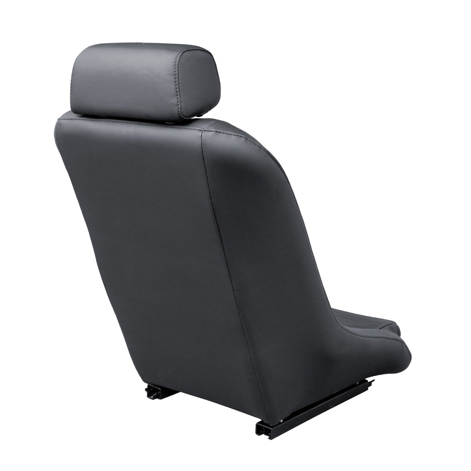 Simoni Universal Pair x2 Classic Retro Vintage Black Car Bucket Seats + slides