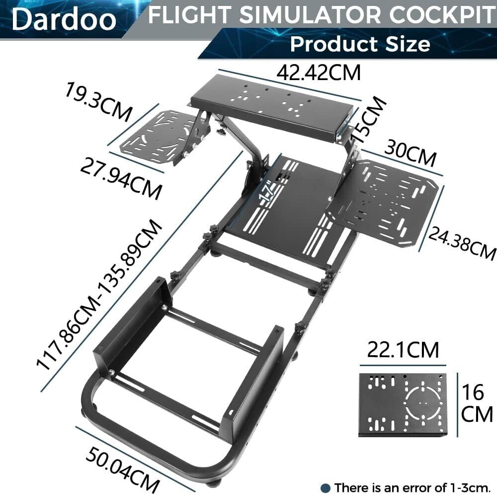 DD Plane Game Flight Sim Simulator Cockpit Frame Rig for Seat Wheel Pe ...