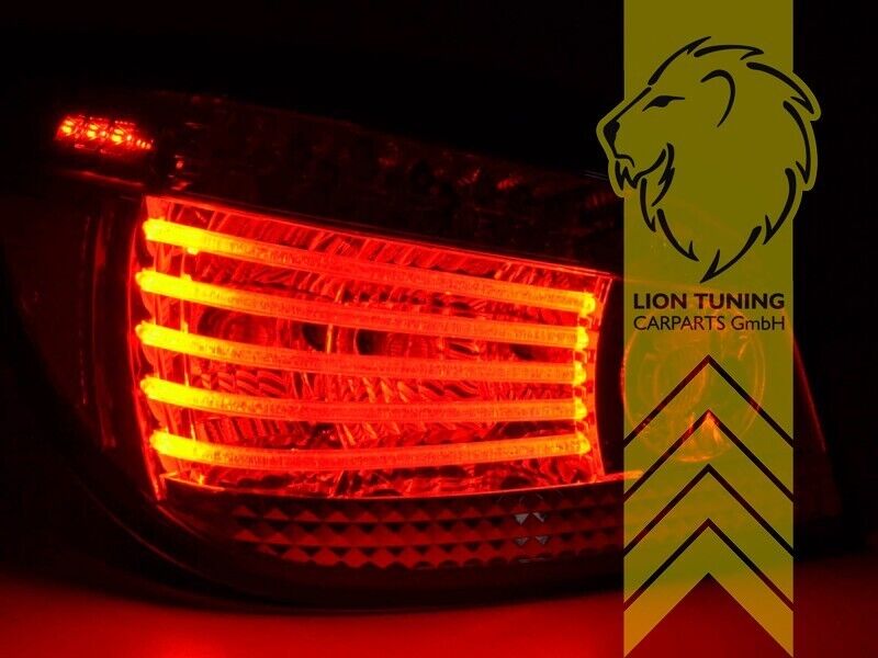 LT LED Lightbar REAR LIGHTS Tail BMW E60 white chrome 03-07 LHD