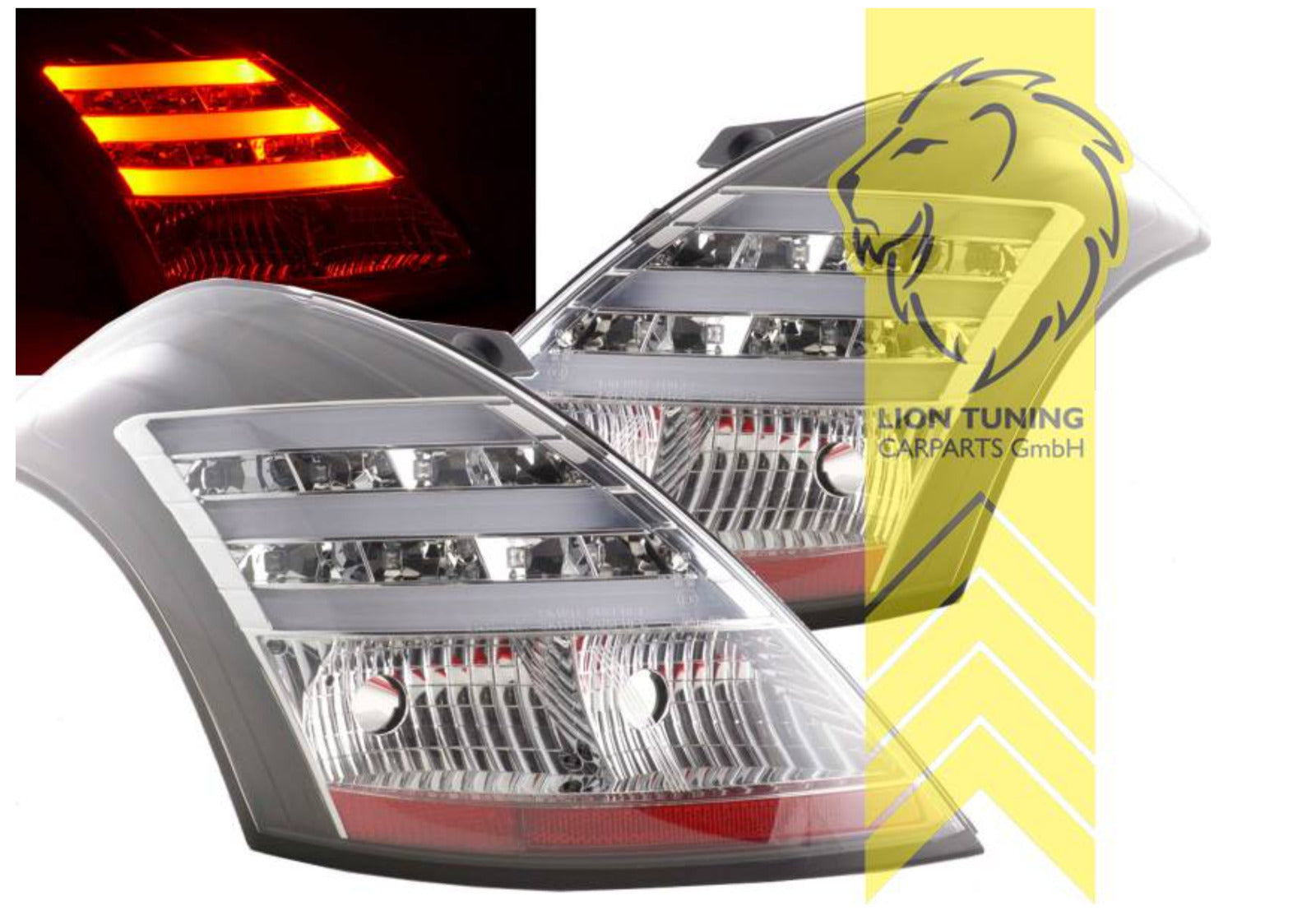 LT LED DRL Rear lights Light Bar Suzuki Swift Sport 4 MK4 10-17 chrome FZ NZ