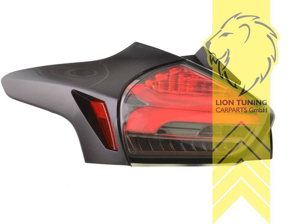 LT Pair LED Lightbar Rear lights Ford Focus 3 MK5 15-18 Facelift black LHD