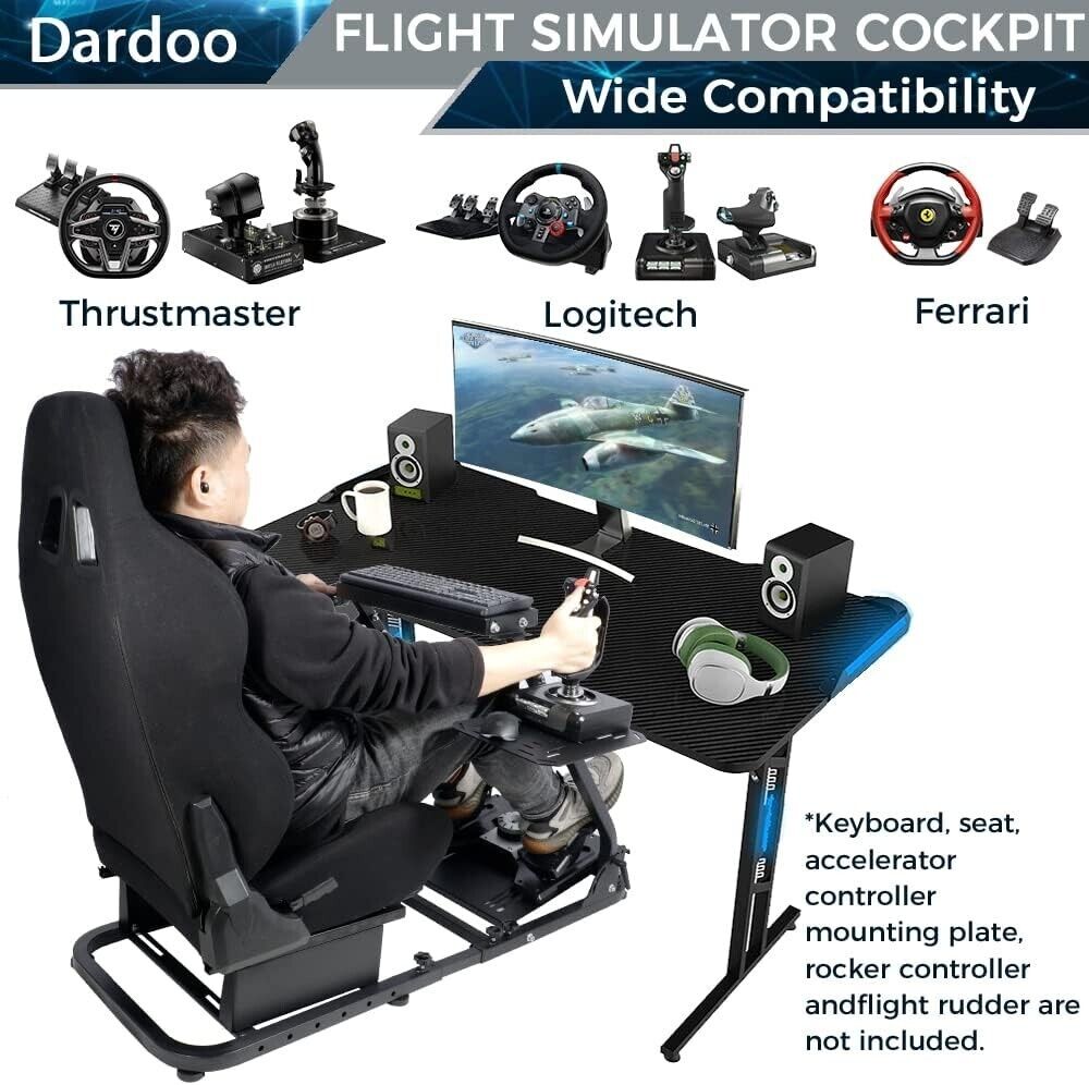 DD Plane Game Flight Sim Simulator Cockpit Frame Rig for Seat