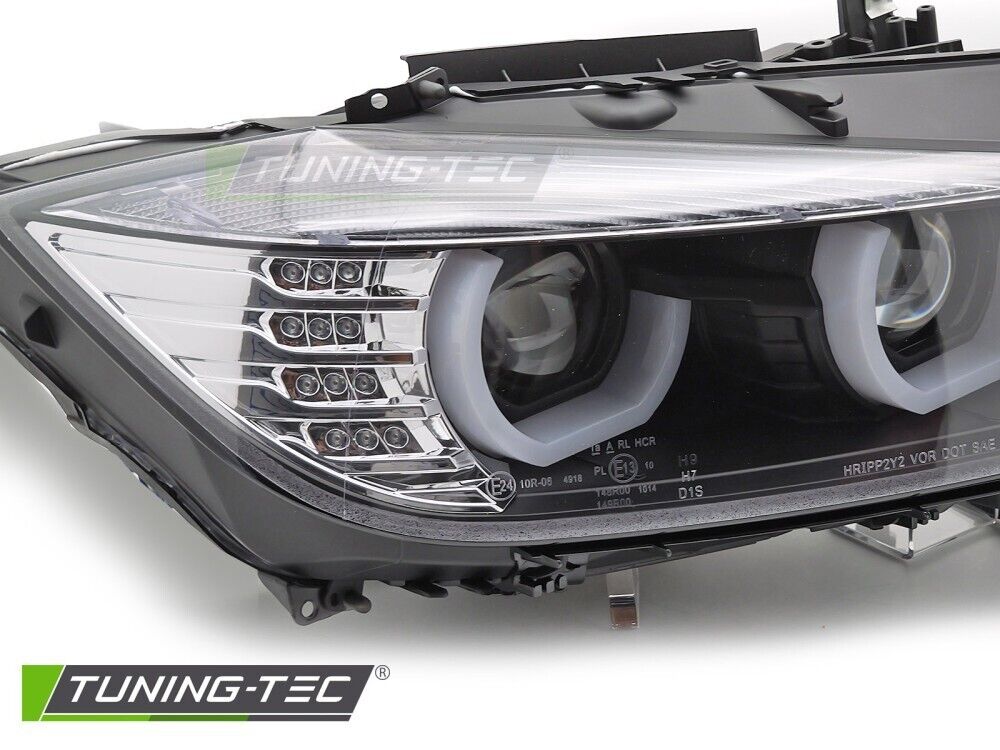 TT LED Lightbar Headlights BMW F30 F31 U-TYPE HID 11-15 Xenon Not AFS D1S LHD