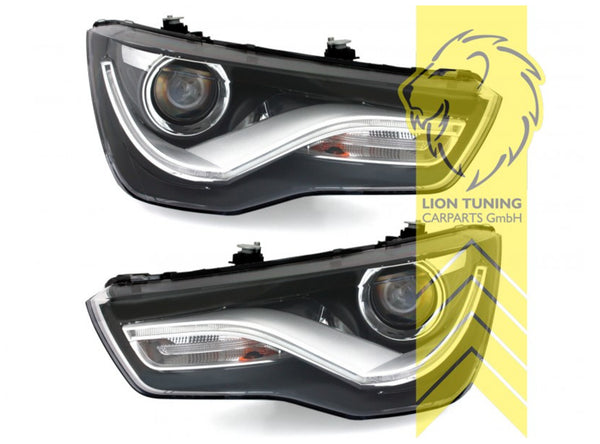 LT LED DRL Lightbar Headlights Audi A1 8X 8X1 8XA 2010+ incl Sportback black LHD