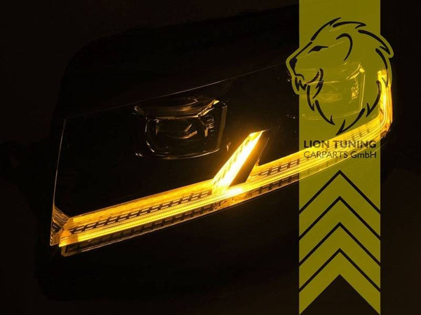 LT Pair LED DRL Halo Headlights VW Bus T6 Multivan Caravelle Van Bus Transporter flatbed LHD