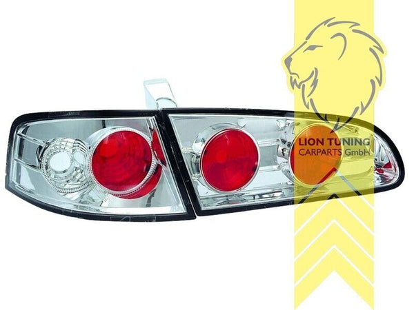 LT Pair Halogen Afterburner Rear lights Seat Ibiza 6L 3 6L1 MK3 white chrome LHD