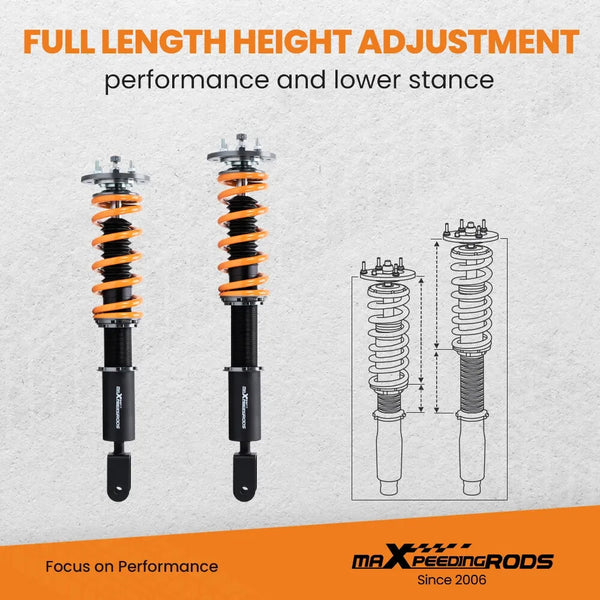 MXPR Adjustable Lowering Coilovers Jaguar XF X250 07-15 Front Fork Saloon
