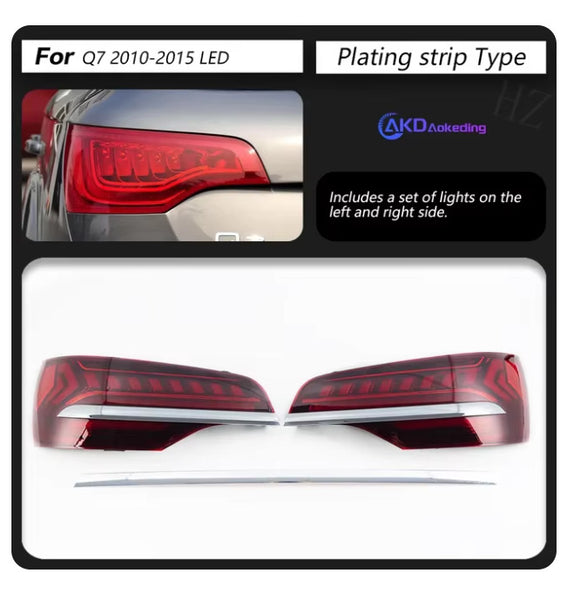 TYPY Pair LED DRL Lightbar REAR LIGHTS Tail Lamps Audi Q7 2006-2015 LHD