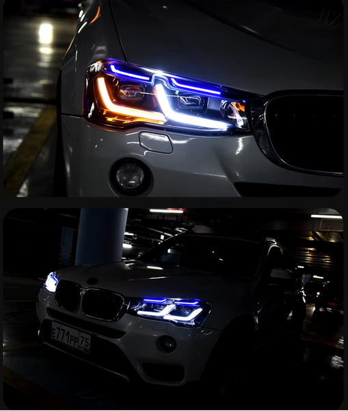 TYPY Pair LED DRL Lightbar Headlights Hid H7 X4 F26 LCI BMW X3 F25 10-17 LHD RHD