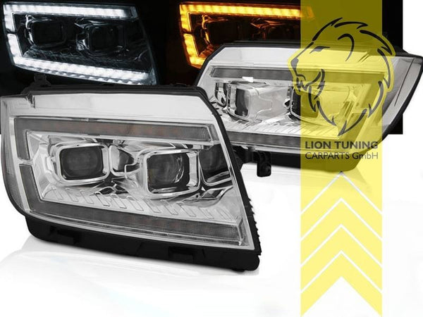 LT Full LED BULB DRL Lightbar Headlights VW Crafter 2 2.5 BJ MAN TGE 16+ LHD