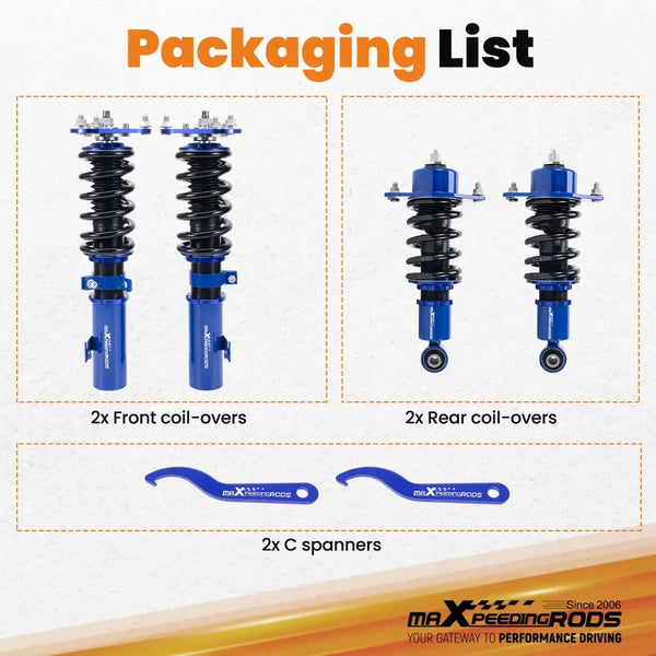 MXPR Adjustable Height Lowering Coilovers Toyota Celica 99-06 T23 1.8 VVT-i TS