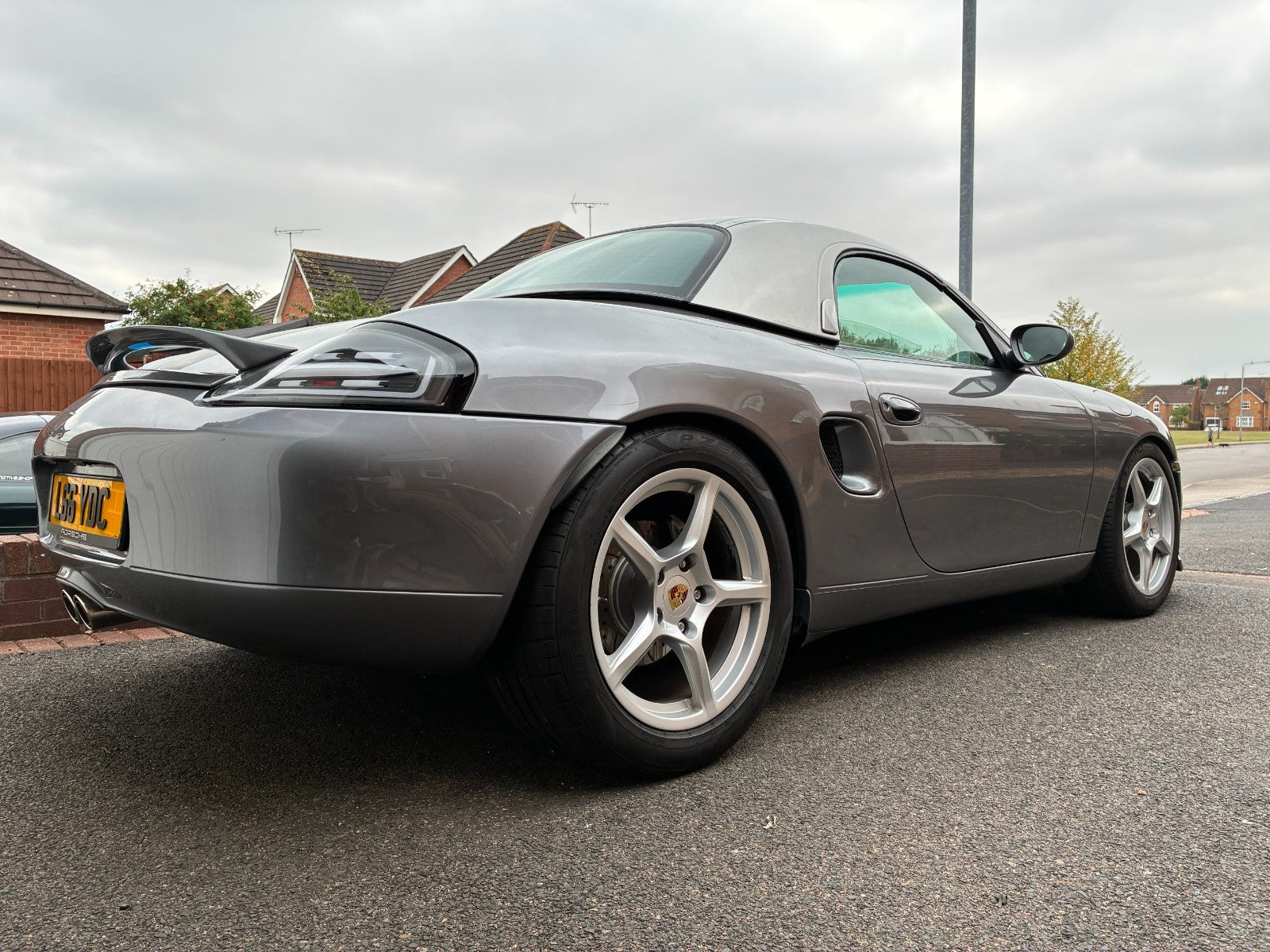 Grey PORSCHE Boxster 986 Rear Spoiler 996 911 Cayman 987 Rear Wing PAINT DAMAGE