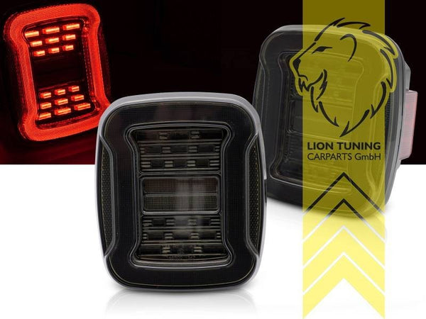 LT Pair LED Lightbar Rear Lights Chrysler Jeep Wrangler YJ TJ Smoke 91-06 LHD