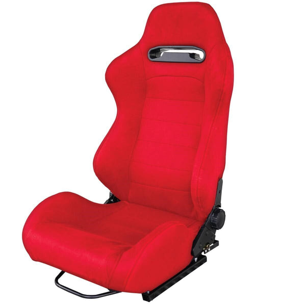 Simoni Racing Reclining Alcantara Red x1 Universal Sports Bucket Seat + slides