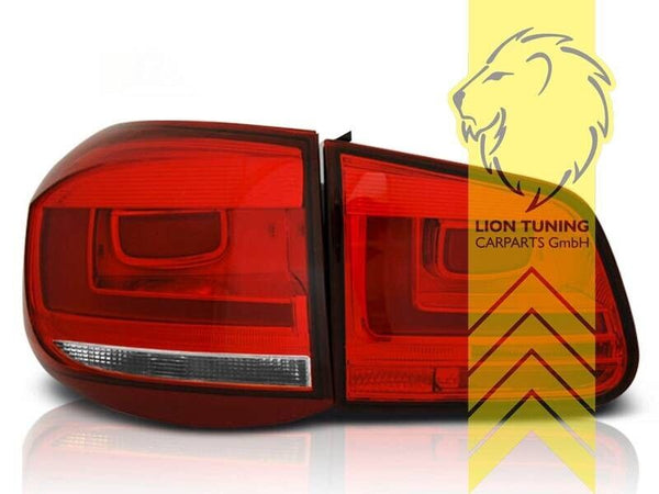 LT Pair LED Lightbar Rear Lights Tail Lamps VW Tiguan 5N 05-11 red white LHD