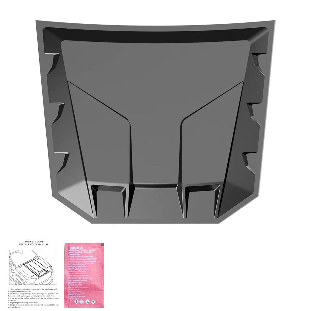 OW Bonnet Scoop Vent Grille VW Amarok 2022+ HD Body Styling Matte Black