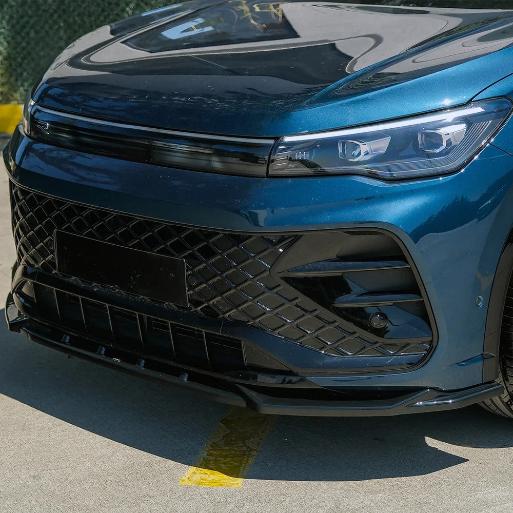 OW Front Bumper Lip Splitter VW Tiguan R-Line Mk3 2024+ Gloss Black