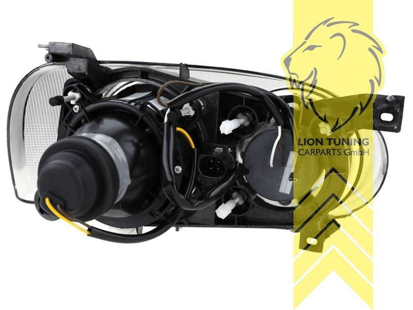 LT Headlights DE double headlights VW Golf 3 91-99 1H1 1E7 1H5 black smoke LHD