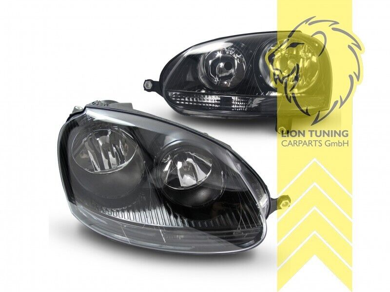 LT Set Halogen H7 Headlights VW Golf 5 Jetta 3 GTI look 1K1 1K2 1K5 Black LHD