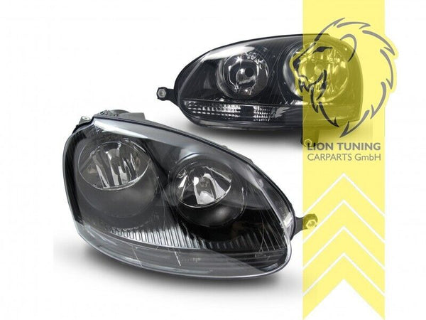 LT Set Halogen H7 Headlights VW Golf 5 Jetta 3 GTI look 1K1 1K2 1K5 Black LHD