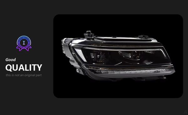 AKD Pair 17-21 VW Tiguan LED DRL Dynamic Lightbar Headlights LHD