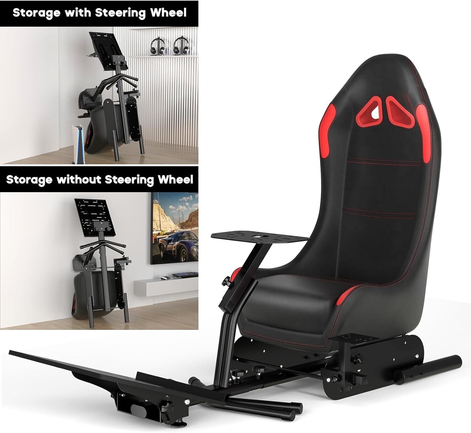 DS Driving Game Sim Racing Frame Rig & Seat - Wheel Pedals Xbox PS PC Console F1