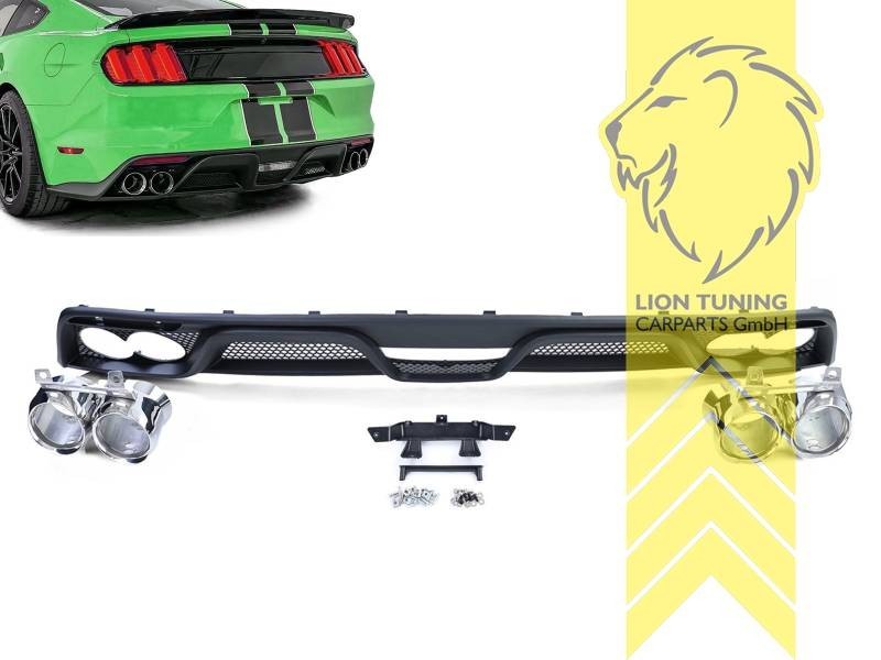LT Rear Bumper Rear Diffusor black gloss Ford Mustang 6 + Shelby GT350 14-17