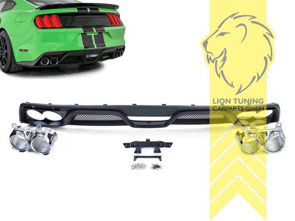 LT Rear Bumper Rear Diffusor black gloss Ford Mustang 6 + Shelby GT350 14-17