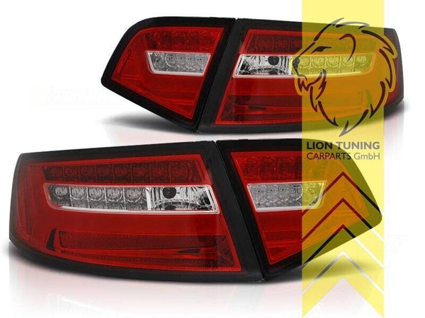 LT Set LED DRL Lightbar Rear Lights Tail Audi A6 C6 4F 08-11 Limo red white LHD